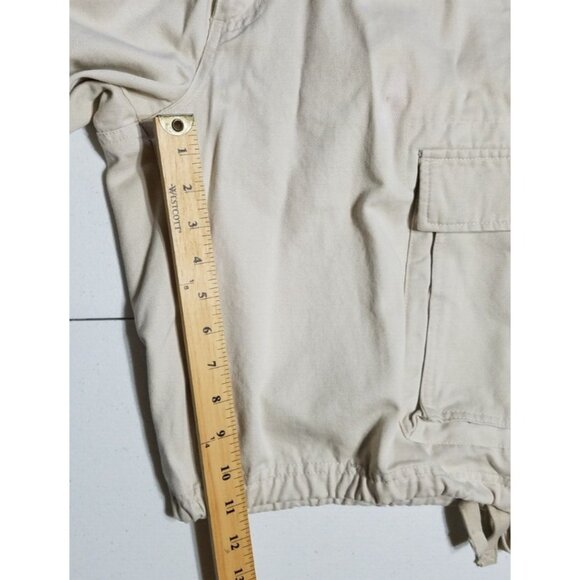 Cargo Shorts Emergency Exit Cotton Stone Color Flat Front Pockets Men's 34 NWT - Picture 6 of 13